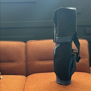 MINI GOLF BAG -  “A real golf bag”-  Black/Blue w/ a rain head velcro cover